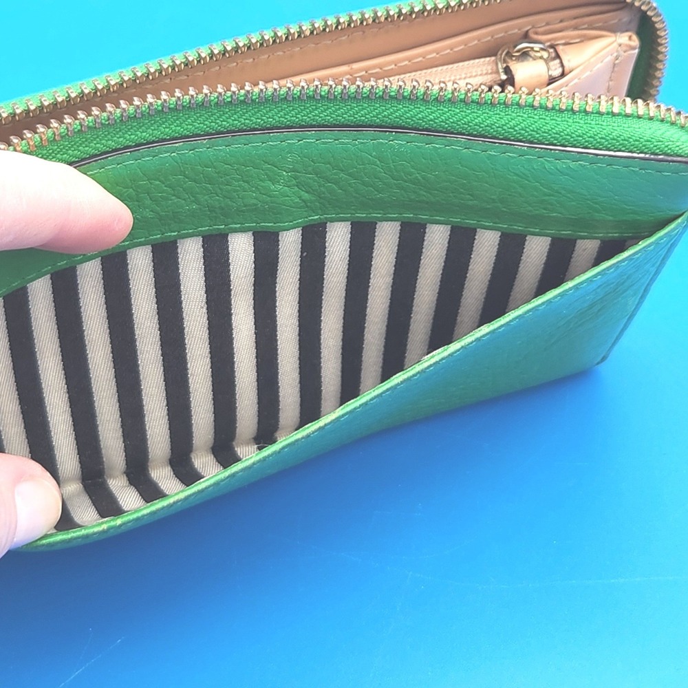 Kate Spade Pebbled Leather Wrap Around Zip Wallet - Green - Picture 11 of 11